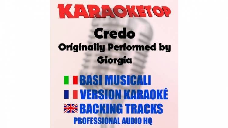 Credo - Giorgia (karaoke, backing track)