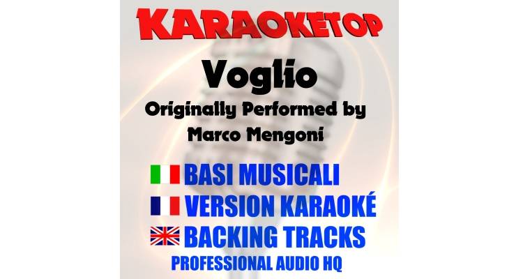 Voglio - Marco Mengoni (karaoke, base musicale)