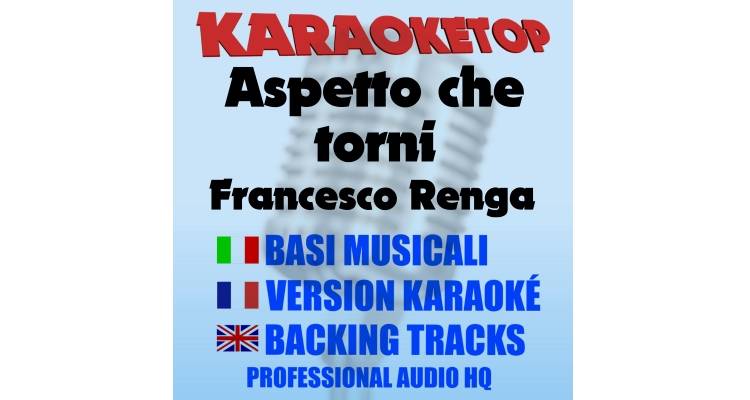 Aspetto che torni - Francesco Renga (karaoke, backing track)