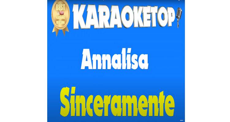 Sinceramente - Annalisa (karaoke, base musicale) 