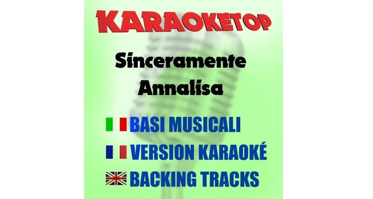 Sinceramente - Annalisa (karaoke, backing track)